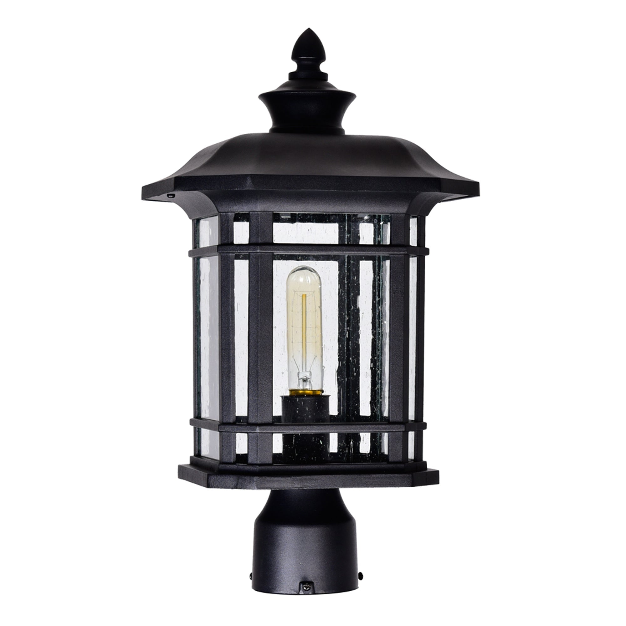Blackburn 1 Light Black Outdoor Lantern Head - CWI Lighting