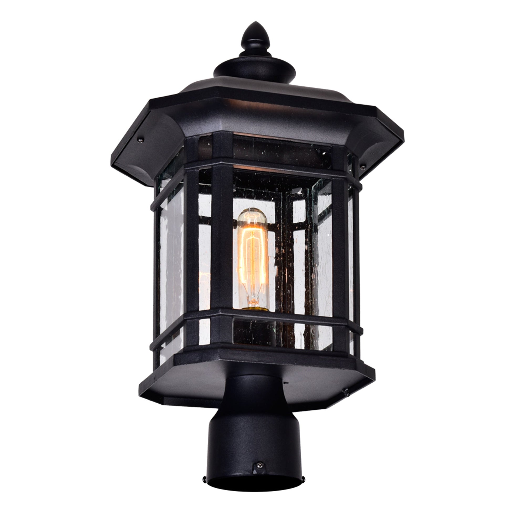 Blackburn 1 Light Black Outdoor Lantern Head - CWI Lighting