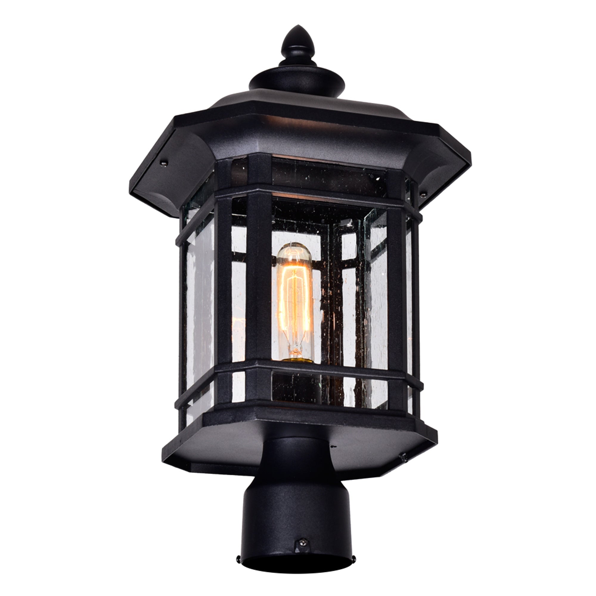 Blackburn 1 Light Black Outdoor Lantern Head - CWI Lighting