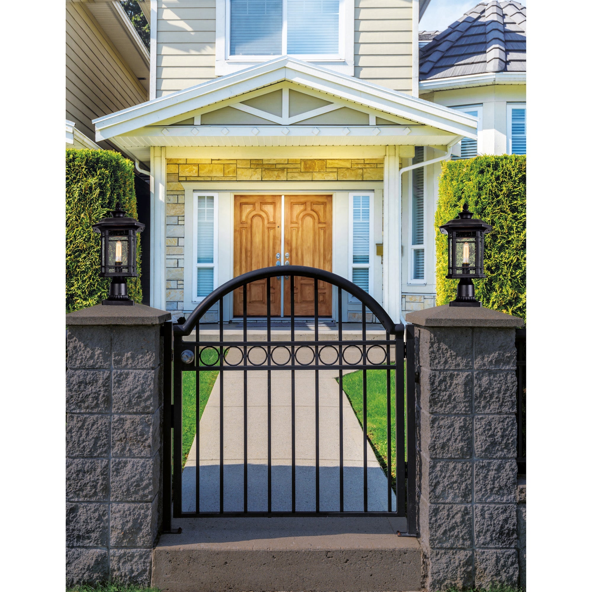 Blackburn 1 Light Black Outdoor Lantern Head - CWI Lighting