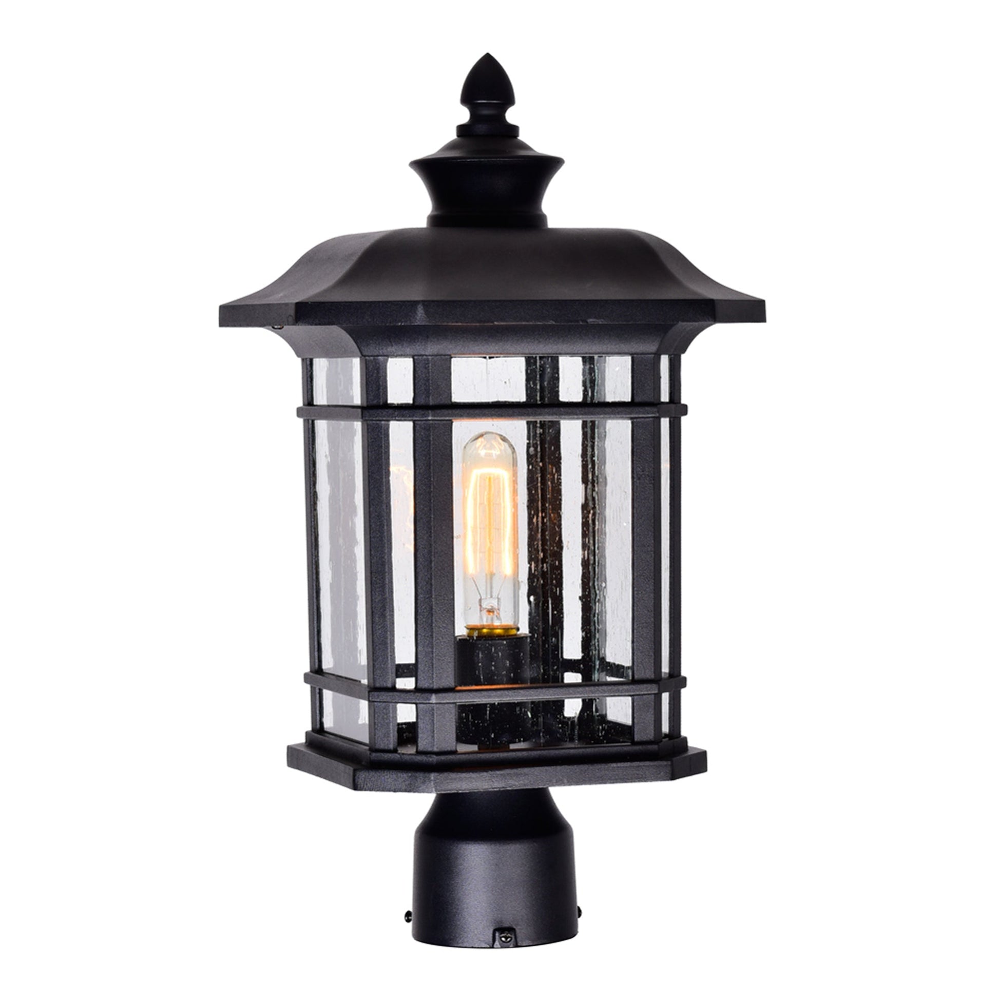 Blackburn 1 Light Black Outdoor Lantern Head - CWI Lighting
