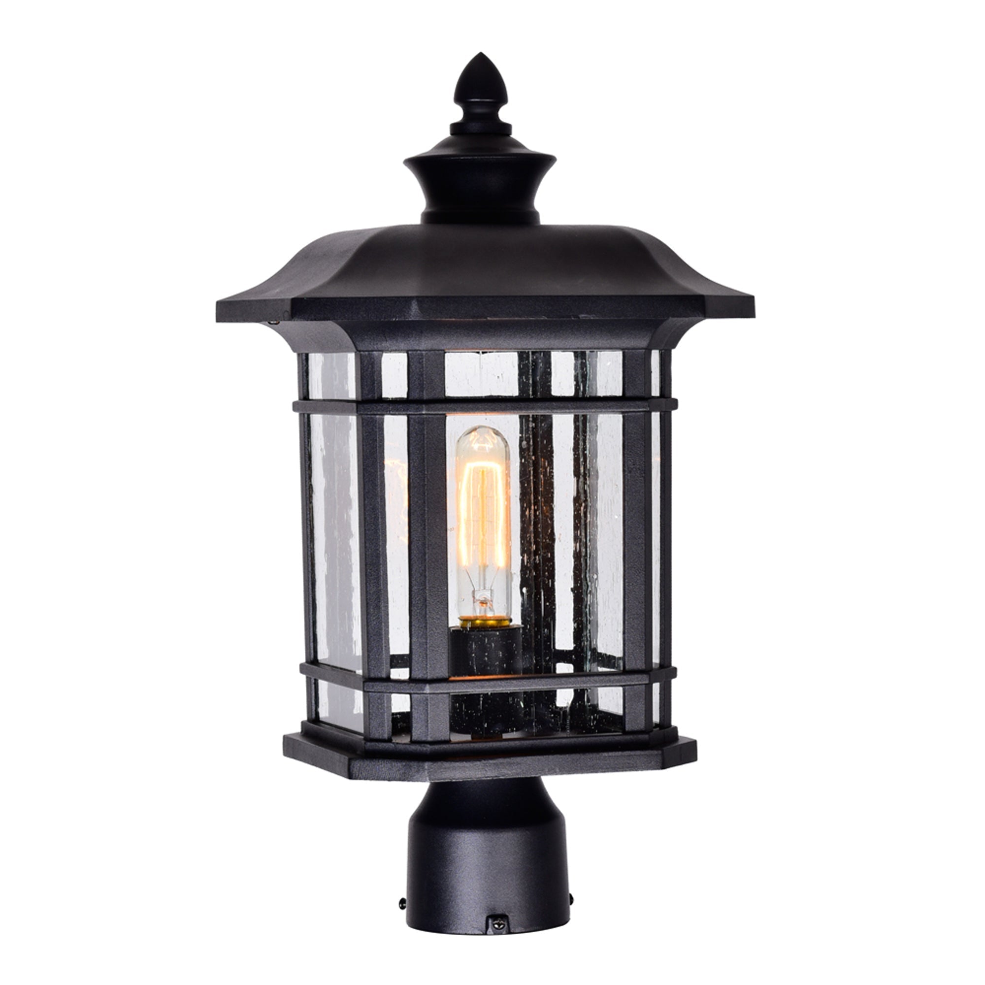 Blackburn 1 Light Black Outdoor Lantern Head - CWI Lighting
