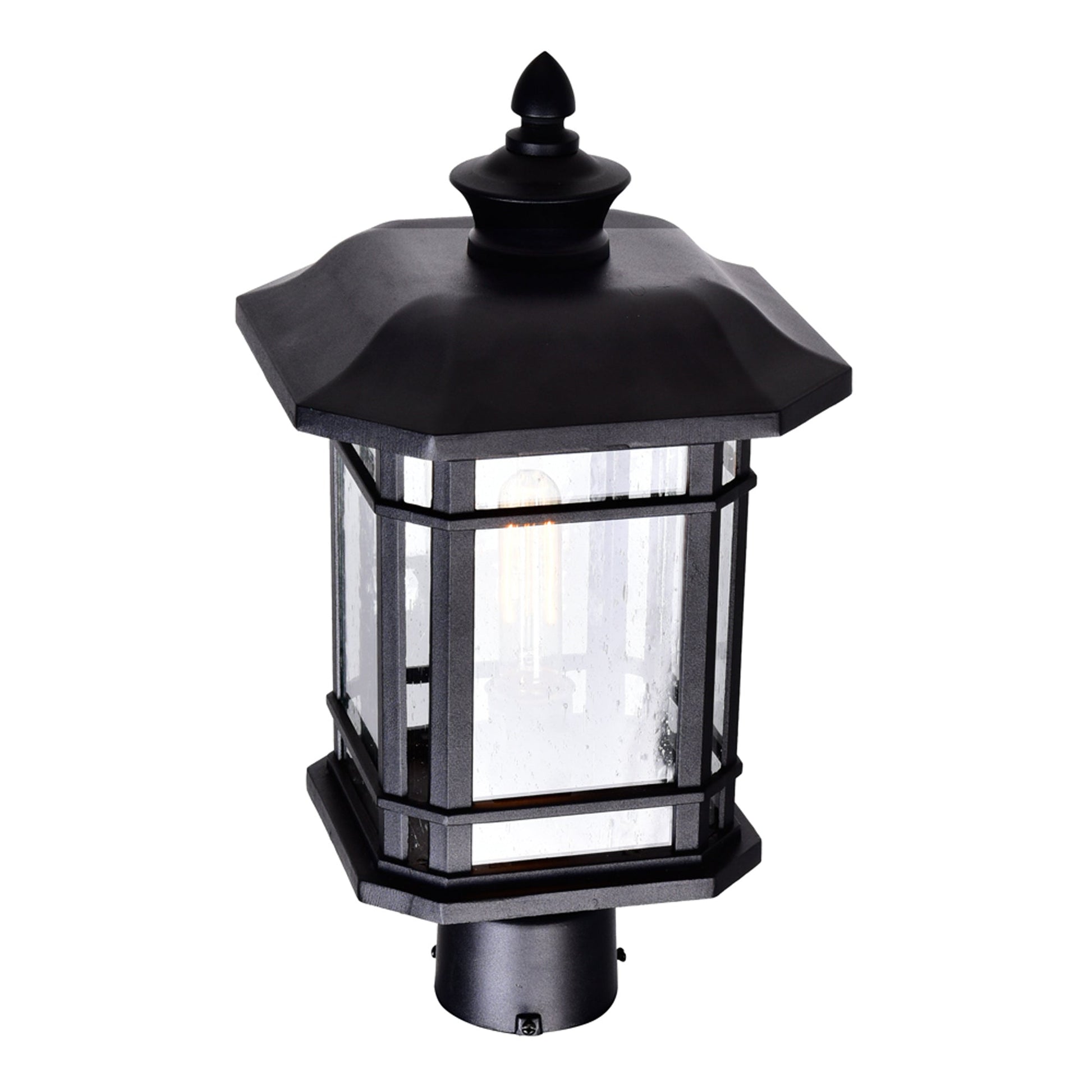 Blackburn 1 Light Black Outdoor Lantern Head - CWI Lighting