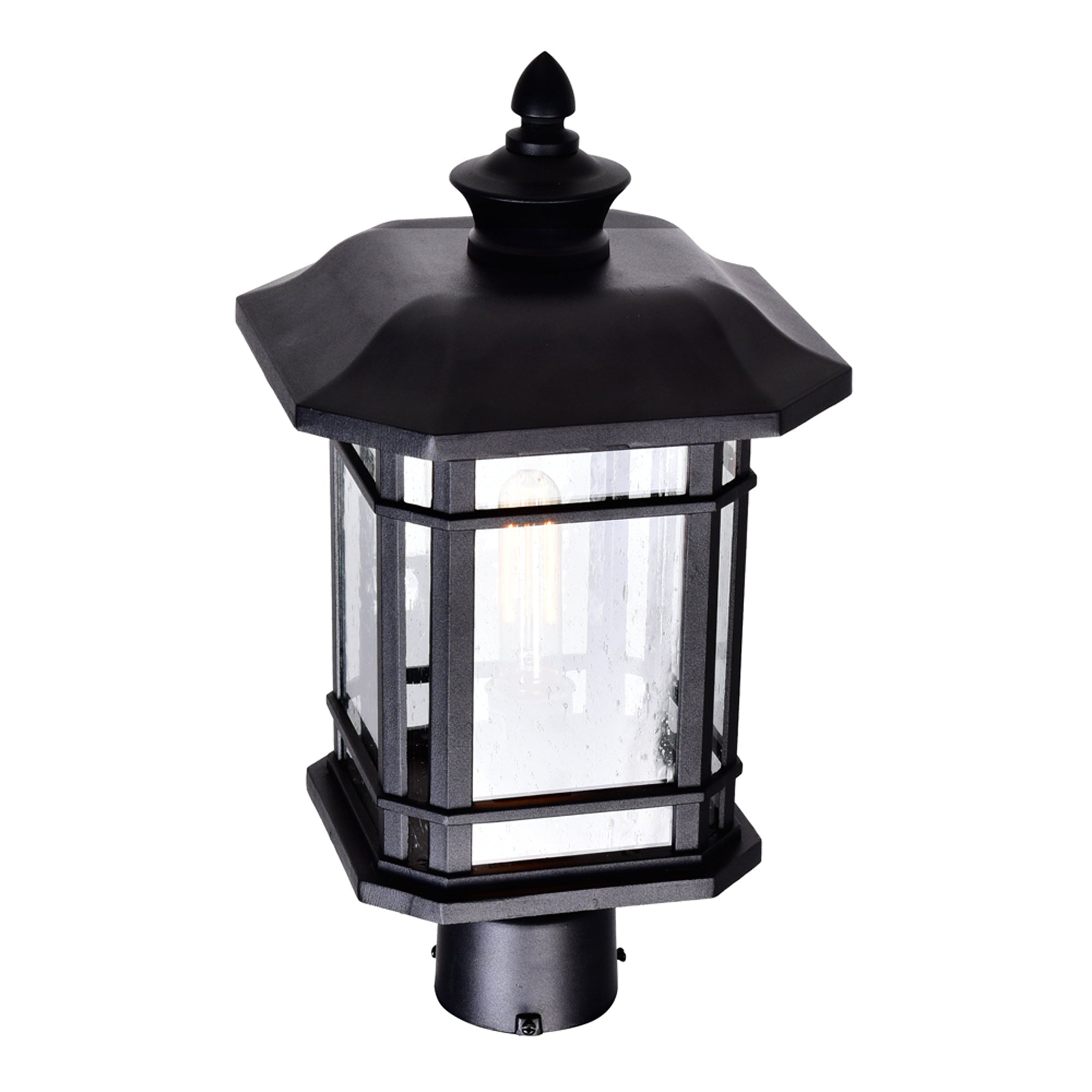Blackburn 1 Light Black Outdoor Lantern Head - CWI Lighting