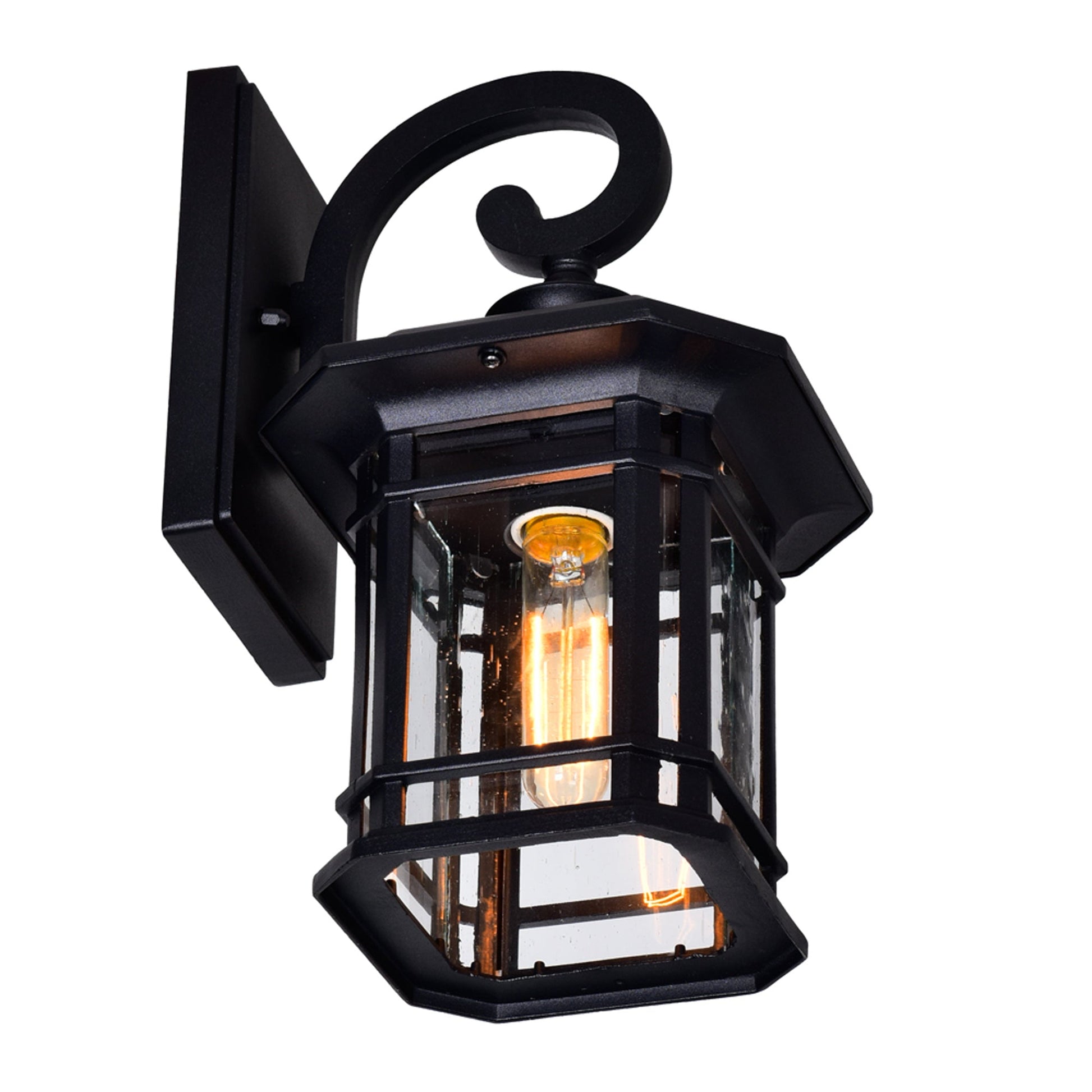 Blackburn 1 Light Black Outdoor Wall Lantern - CWI Lighting