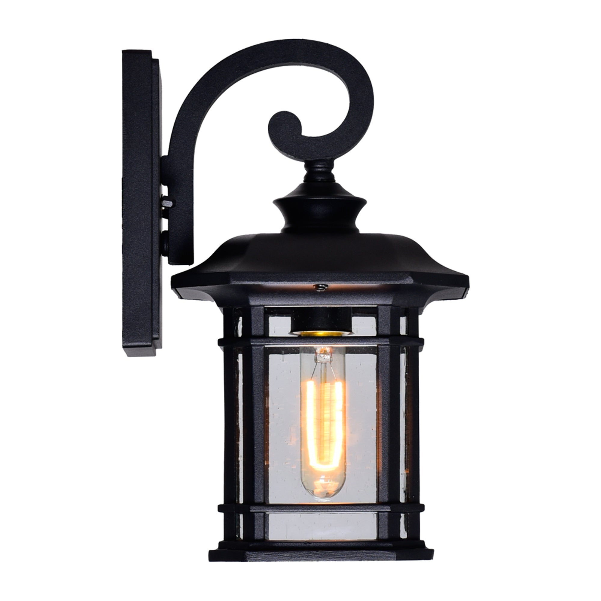 Blackburn 1 Light Black Outdoor Wall Lantern - CWI Lighting