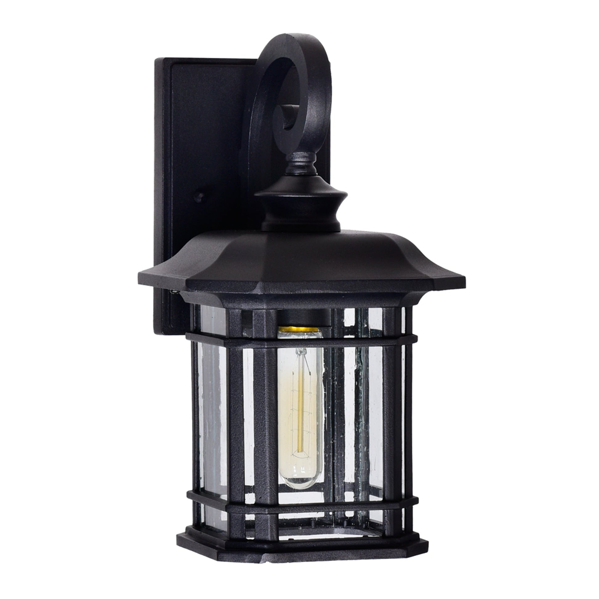 Blackburn 1 Light Black Outdoor Wall Lantern - CWI Lighting