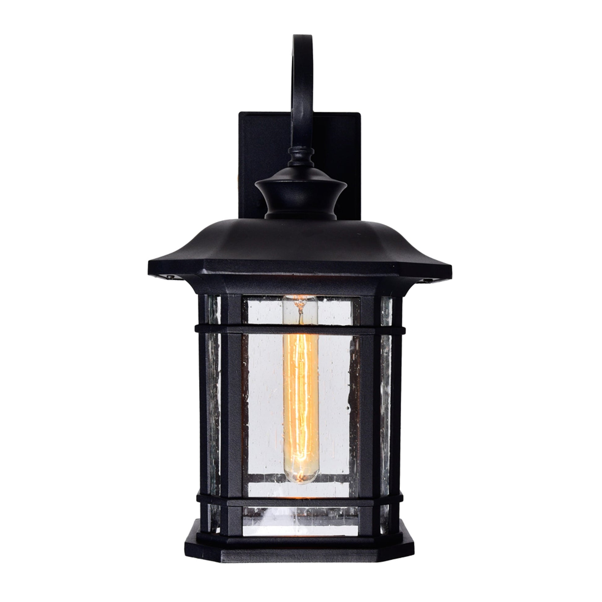 Blackburn 1 Light Black Outdoor Wall Lantern - CWI Lighting