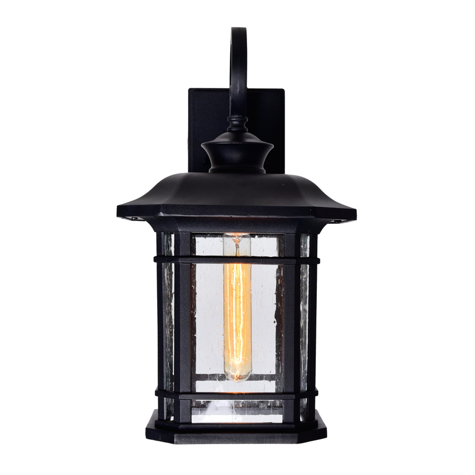 Blackburn 1 Light Black Outdoor Wall Lantern - CWI Lighting