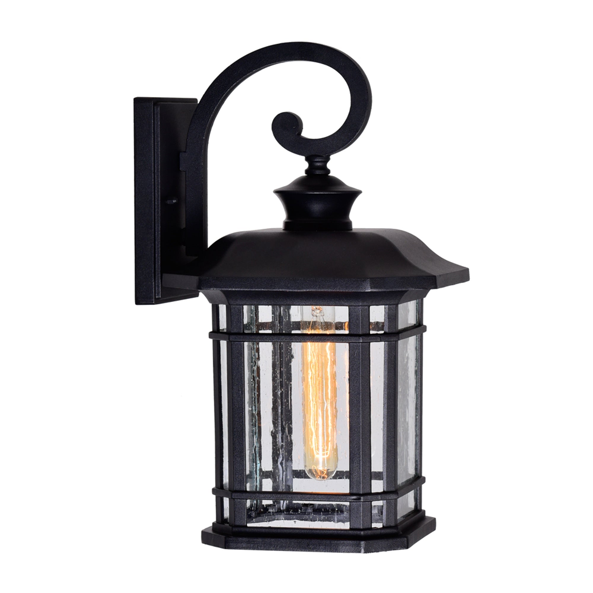 Blackburn 1 Light Black Outdoor Wall Lantern - CWI Lighting