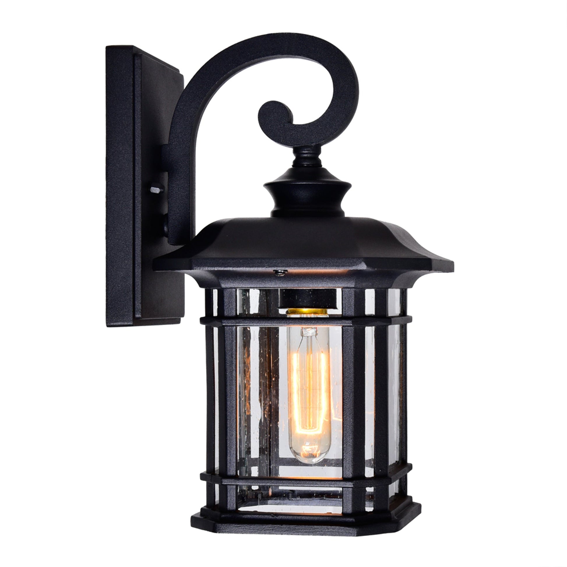 Blackburn 1 Light Black Outdoor Wall Lantern - CWI Lighting