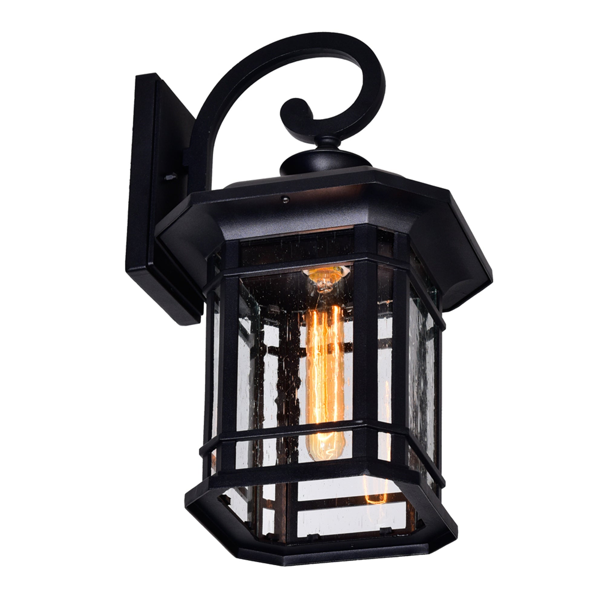 Blackburn 1 Light Black Outdoor Wall Lantern - CWI Lighting