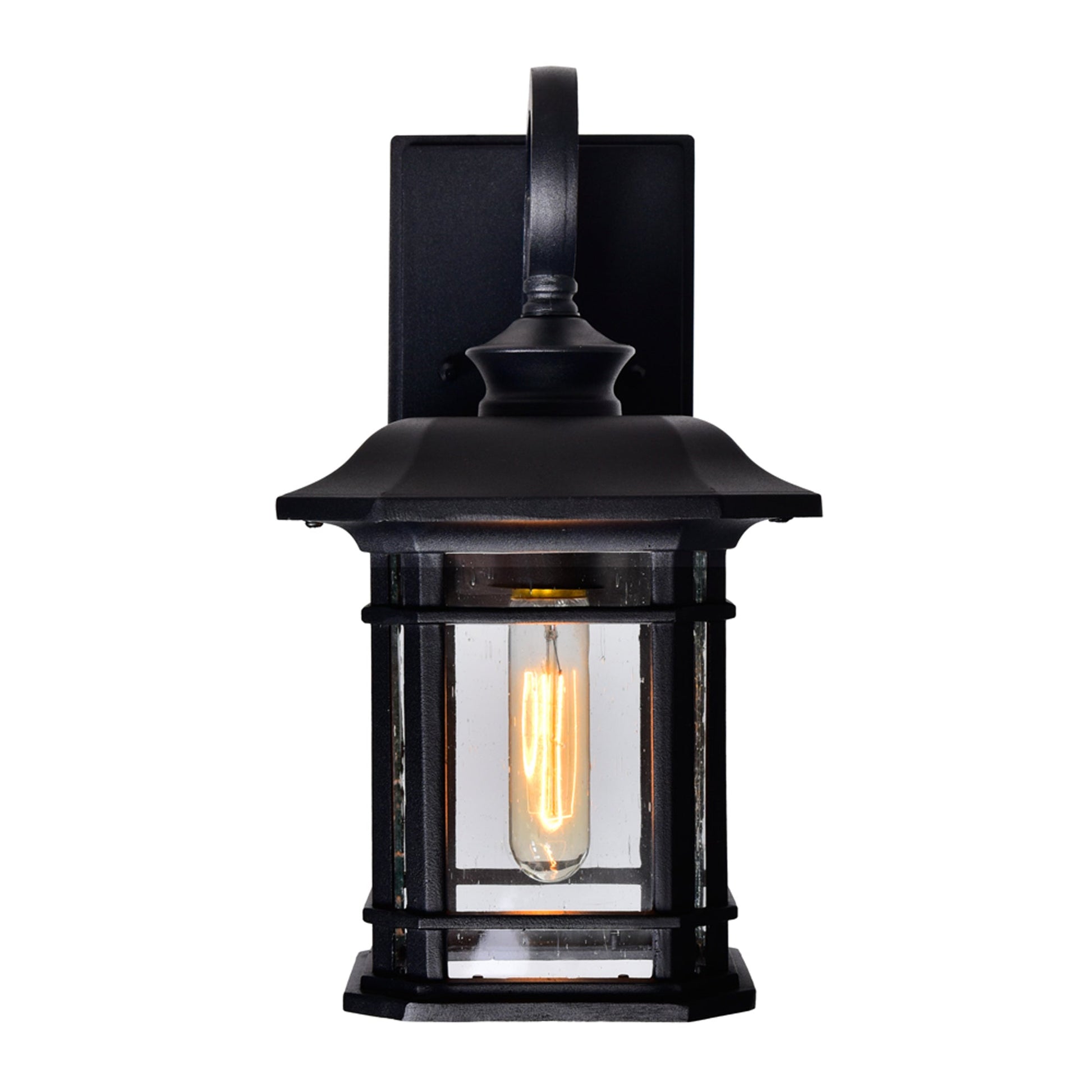 Blackburn 1 Light Black Outdoor Wall Lantern - CWI Lighting