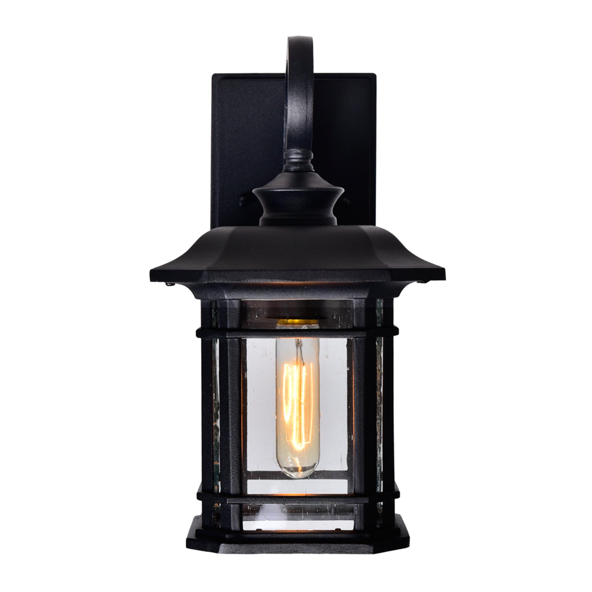 Blackburn 1 Light Black Outdoor Wall Lantern - CWI Lighting