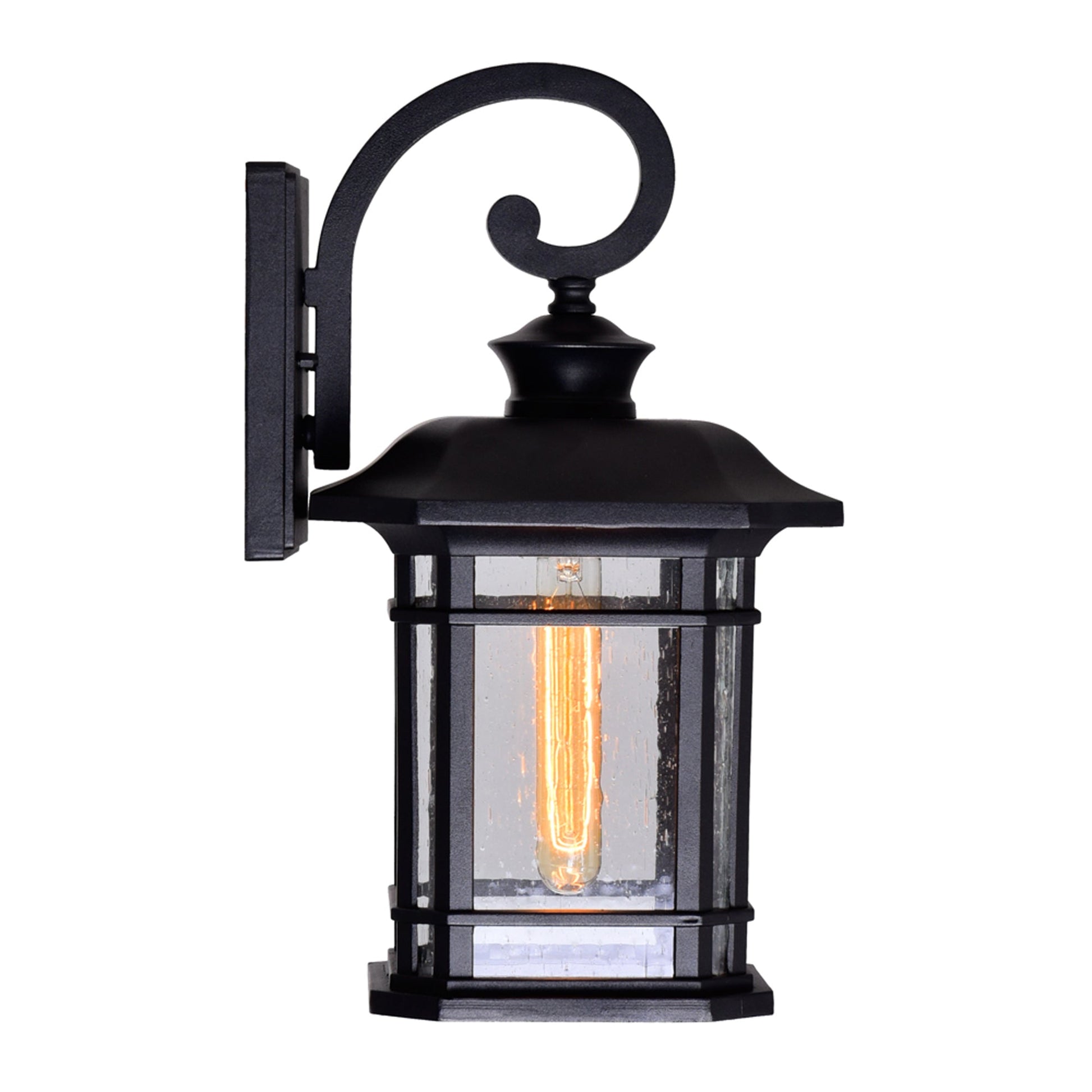 Blackburn 1 Light Black Outdoor Wall Lantern - CWI Lighting