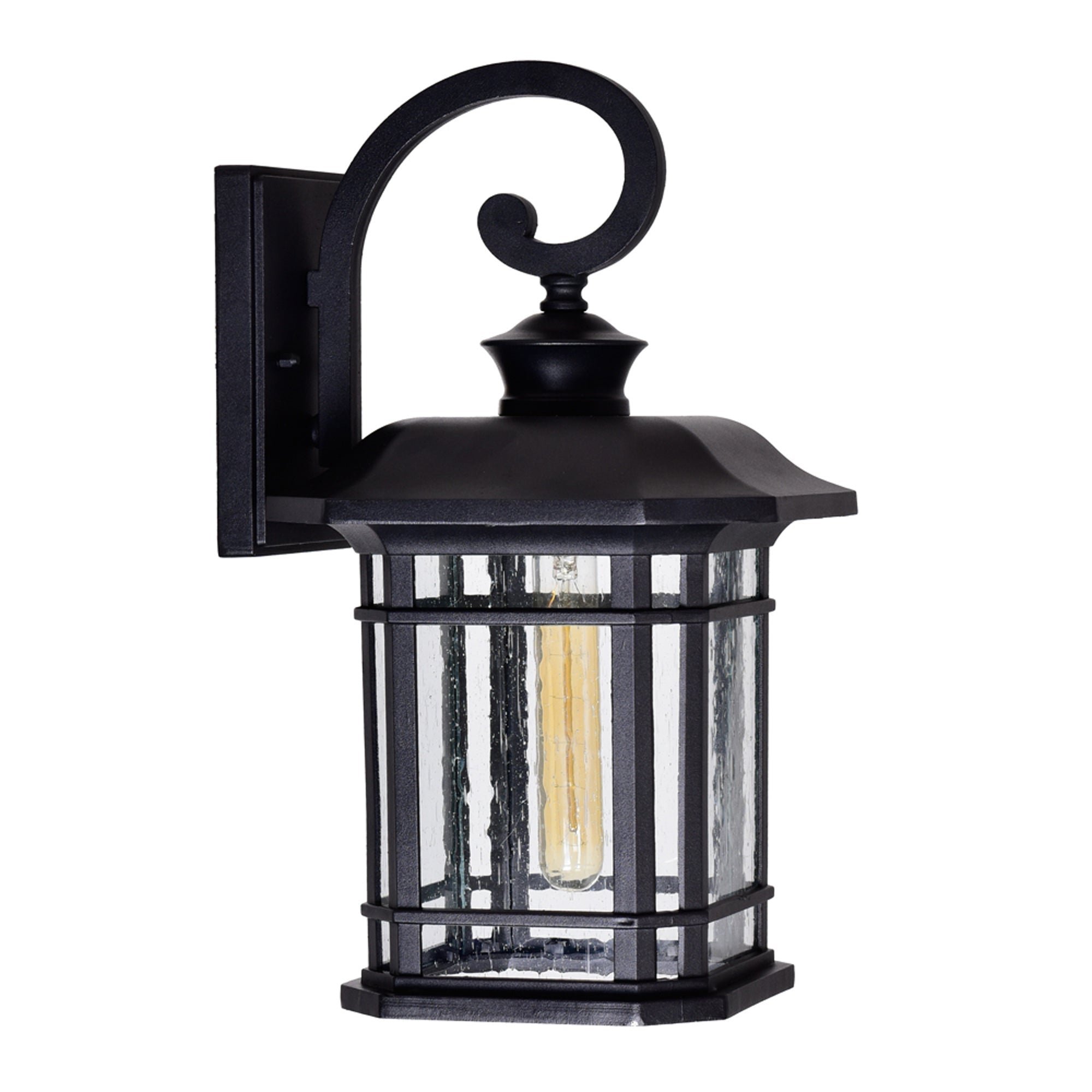 Blackburn 1 Light Black Outdoor Wall Lantern - CWI Lighting