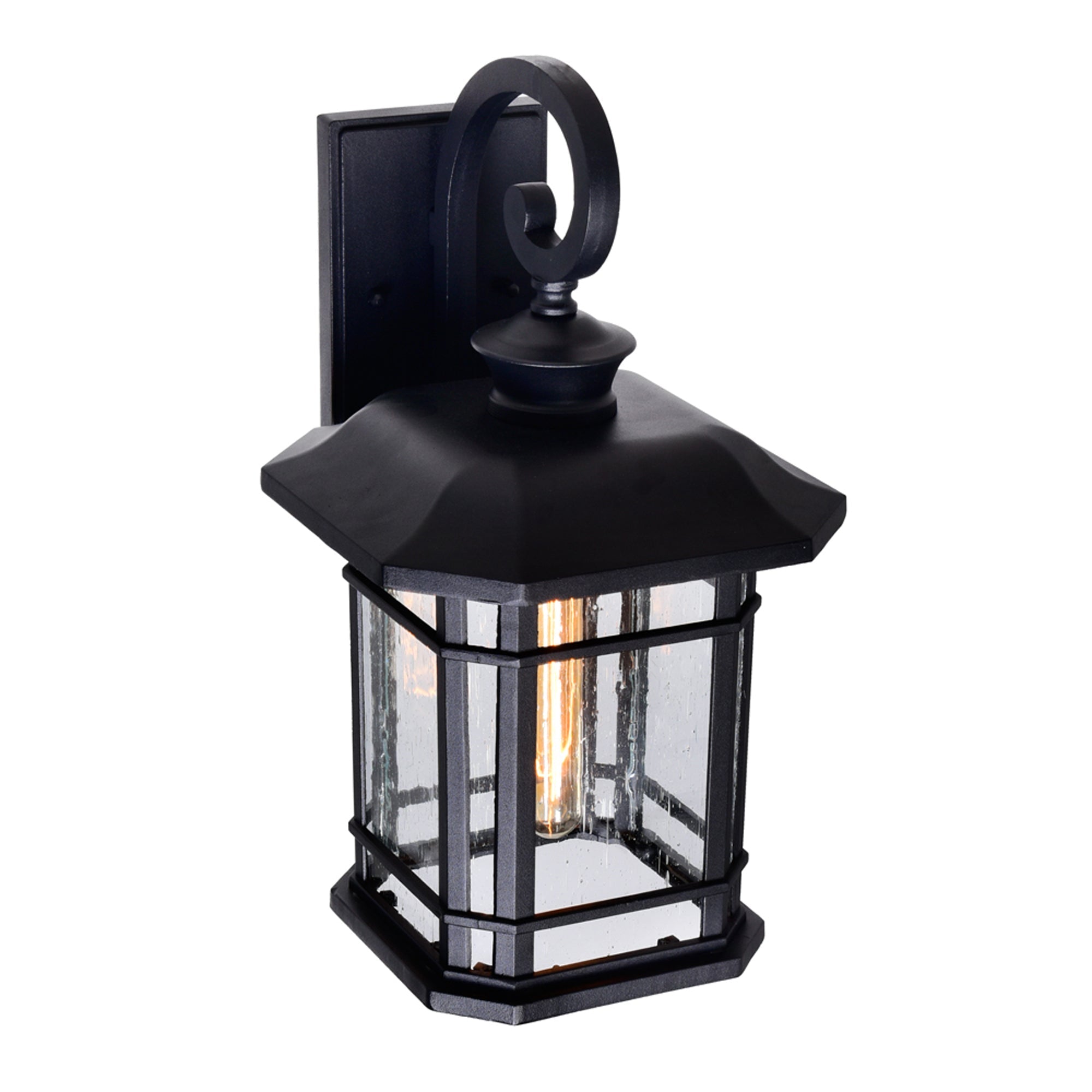 Blackburn 1 Light Black Outdoor Wall Lantern - CWI Lighting