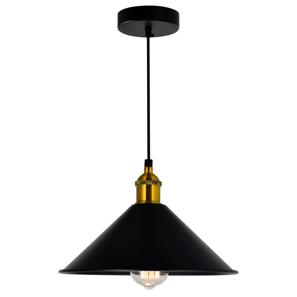 Brave 1 Light 10in Black Mini Pendant - CWI Lighting