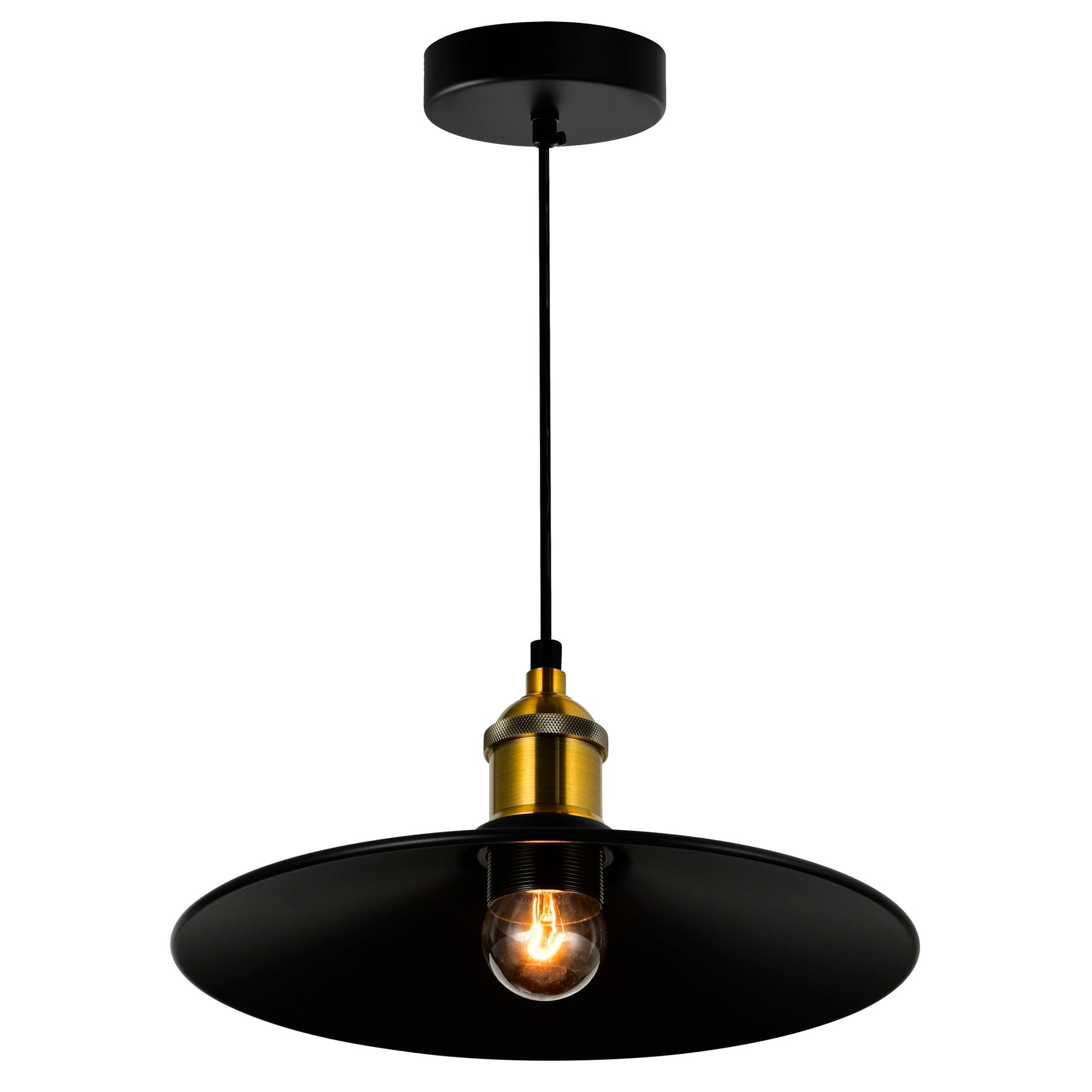 Brave 1 Light 10in Black Mini Pendant - CWI Lighting