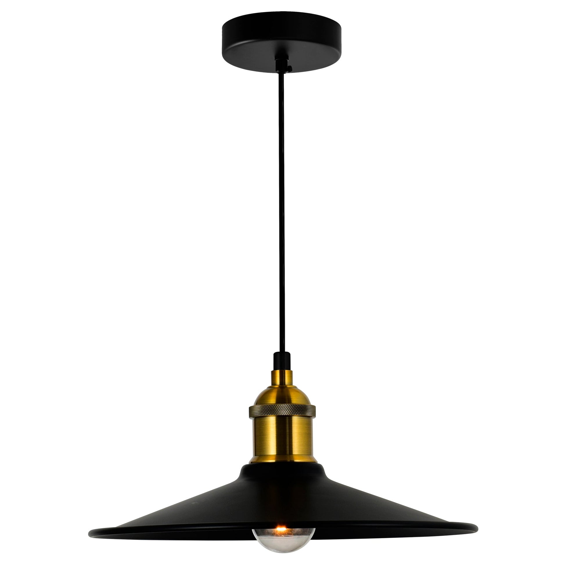 Brave 1 Light 10in Black Mini Pendant - CWI Lighting