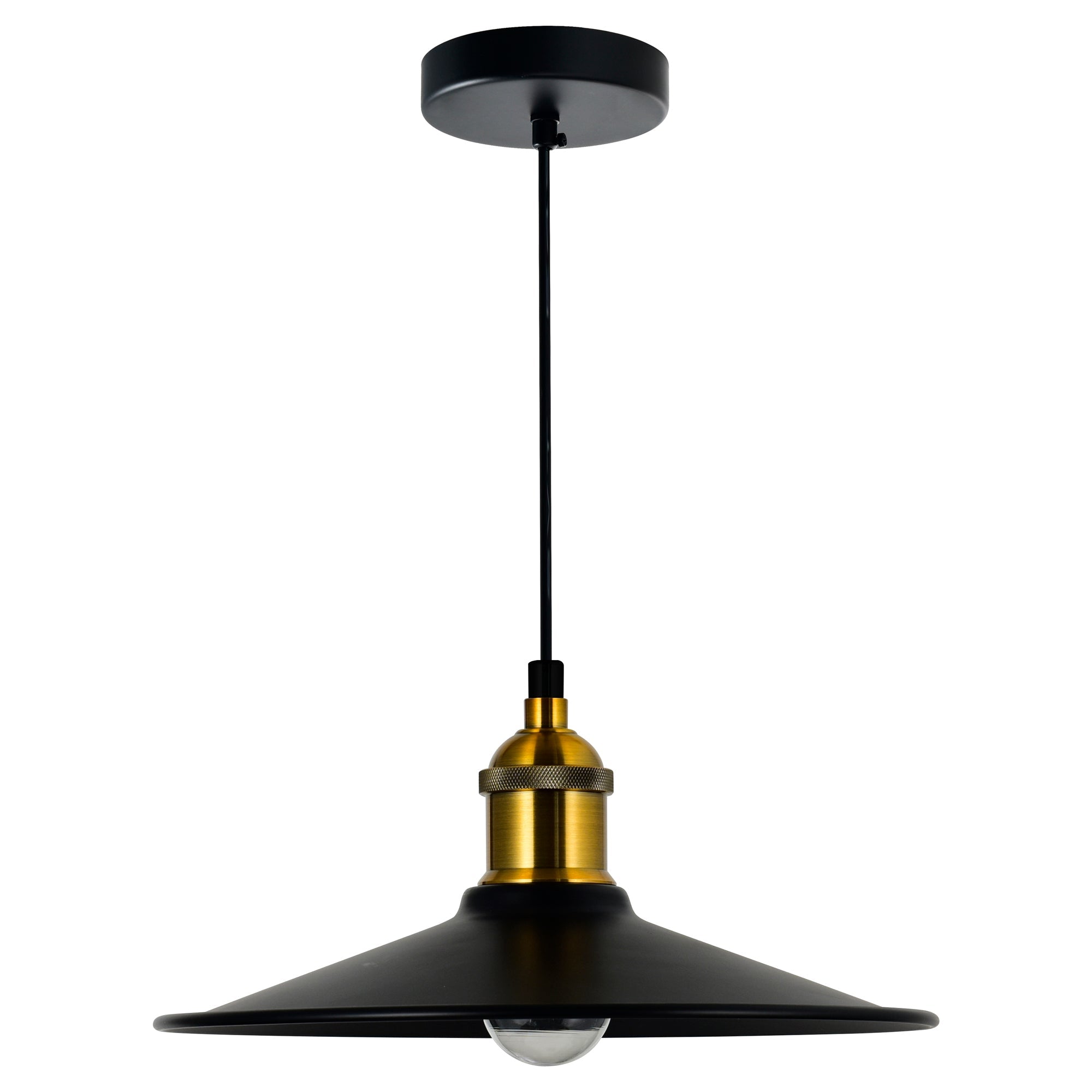 Brave 1 Light 10in Black Mini Pendant - CWI Lighting