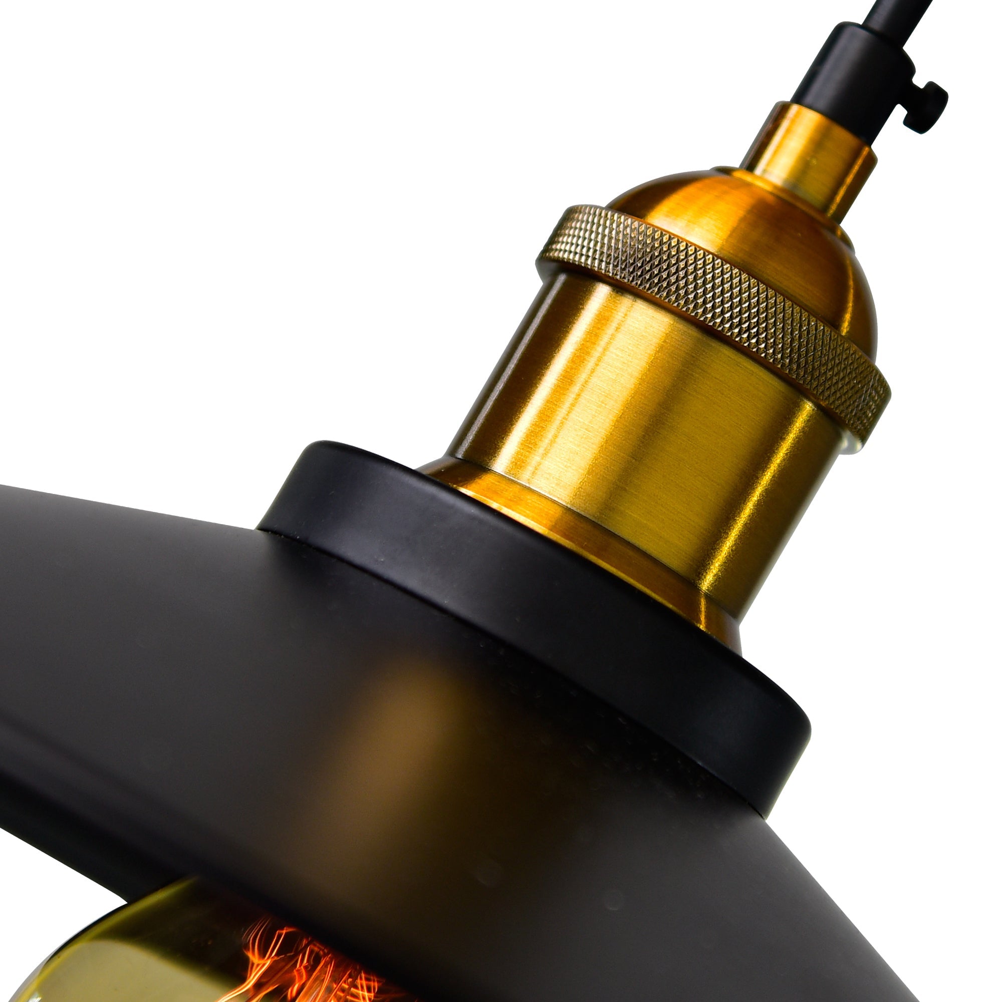 Brave 1 Light 13in Black Down Mini Pendant - CWI Lighting