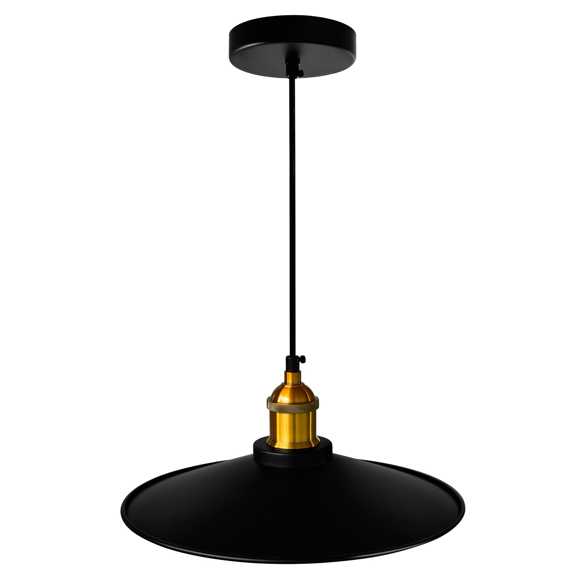 Brave 1 Light 13in Black Down Mini Pendant - CWI Lighting