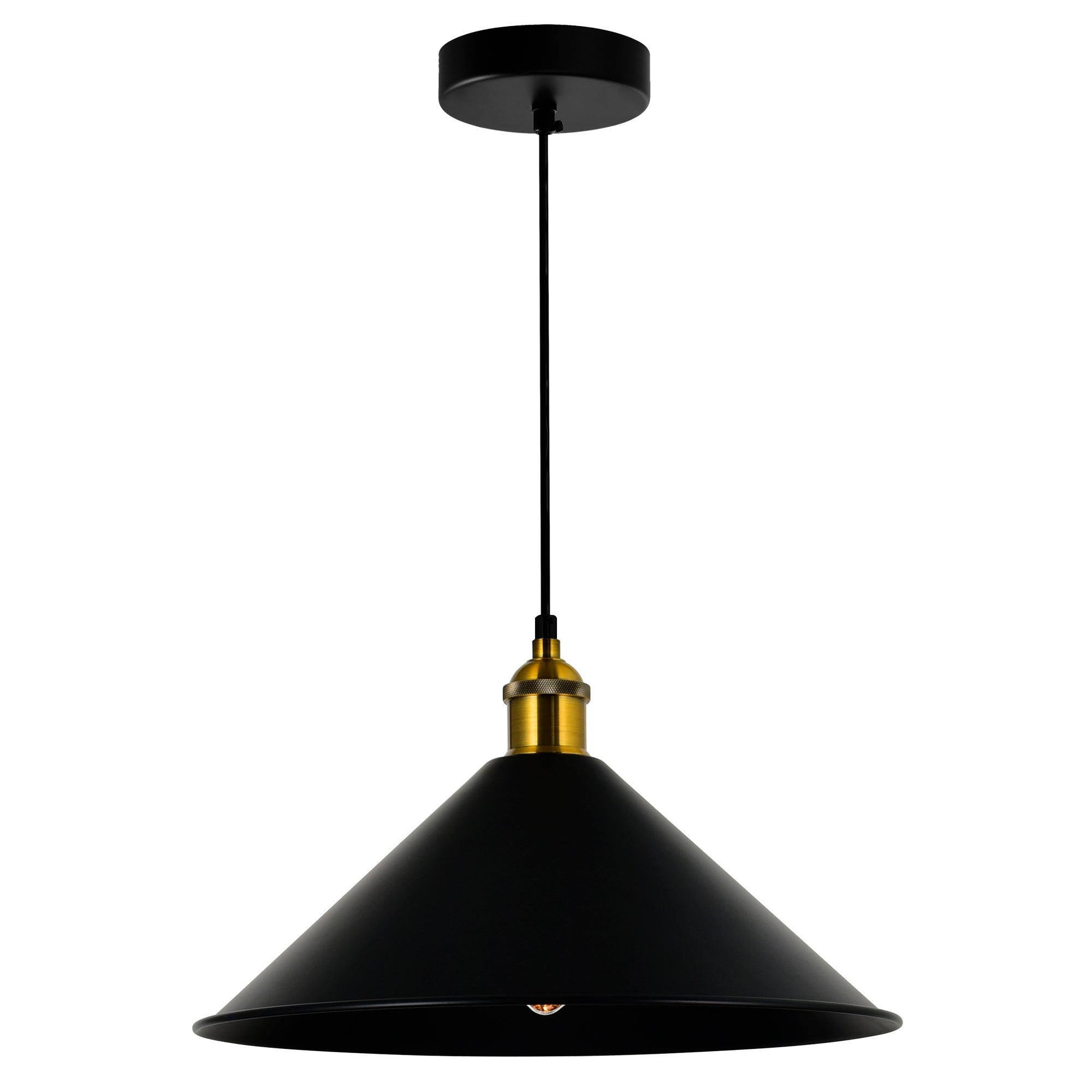 Brave 1 Light 14in Black Mini Pendant - CWI Lighting