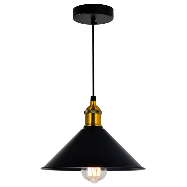 Brave 1 Light 8in Black Down Mini Pendant - CWI Lighting