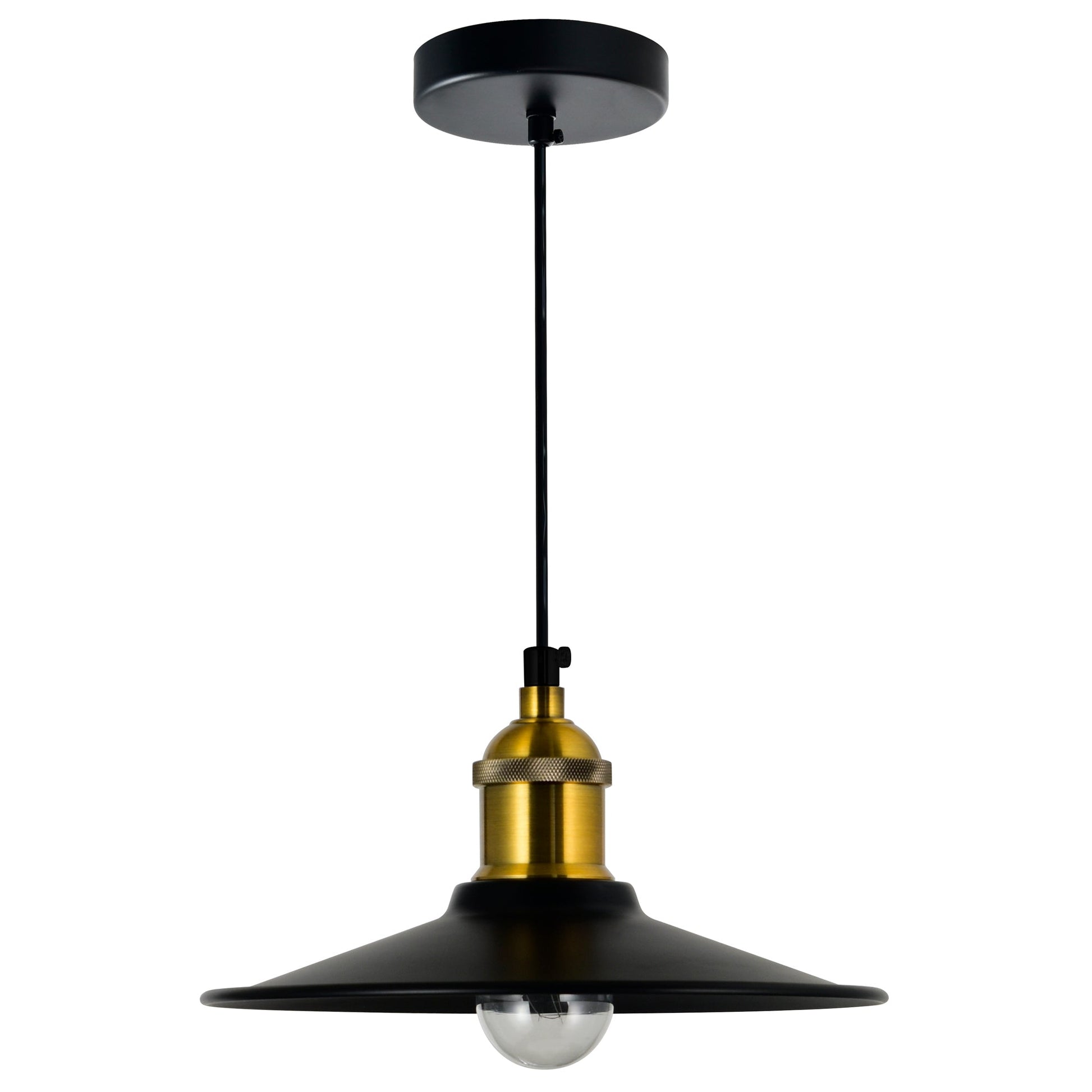 Brave 1 Light 9in Black Mini Pendant - CWI Lighting