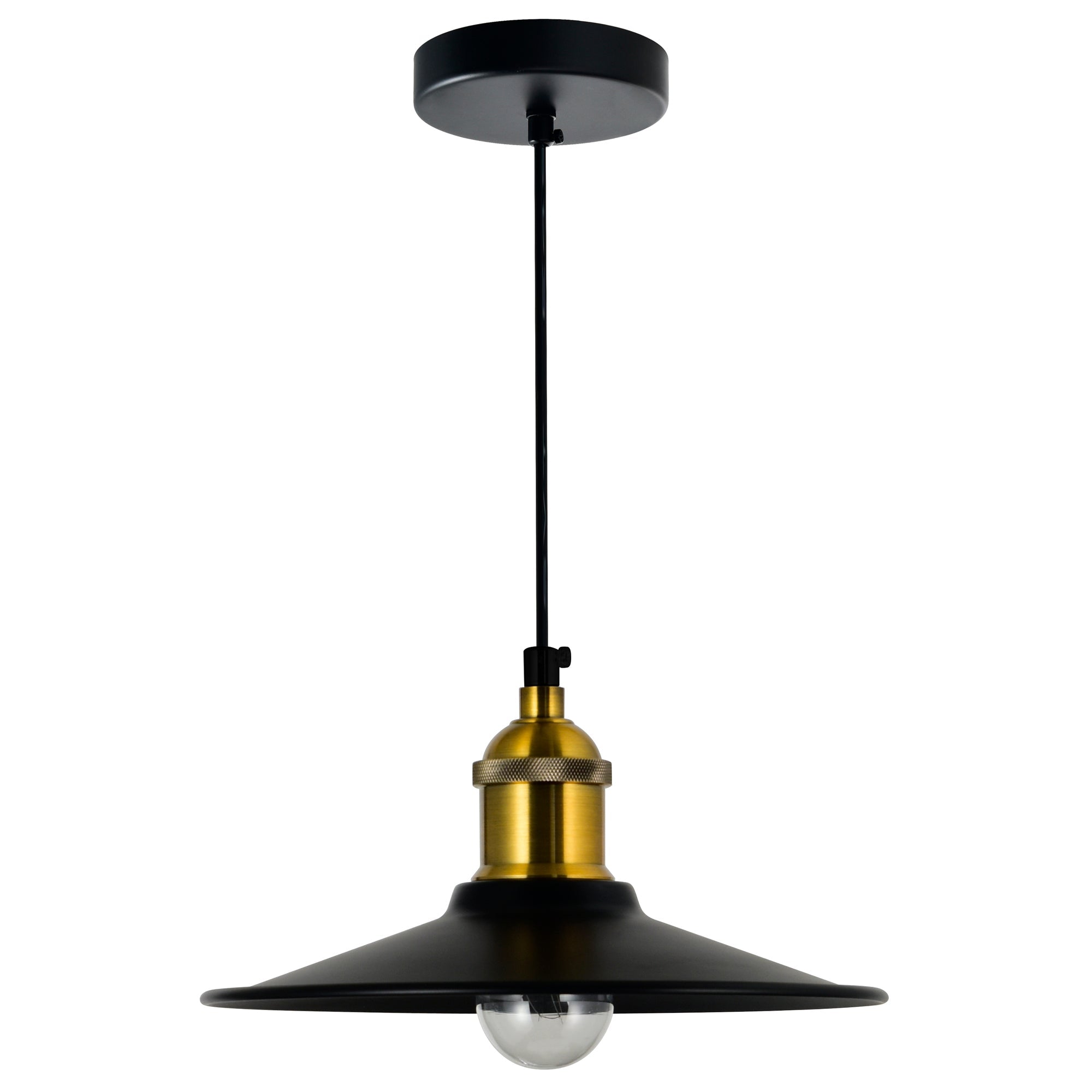 Brave 1 Light 9in Black Mini Pendant - CWI Lighting