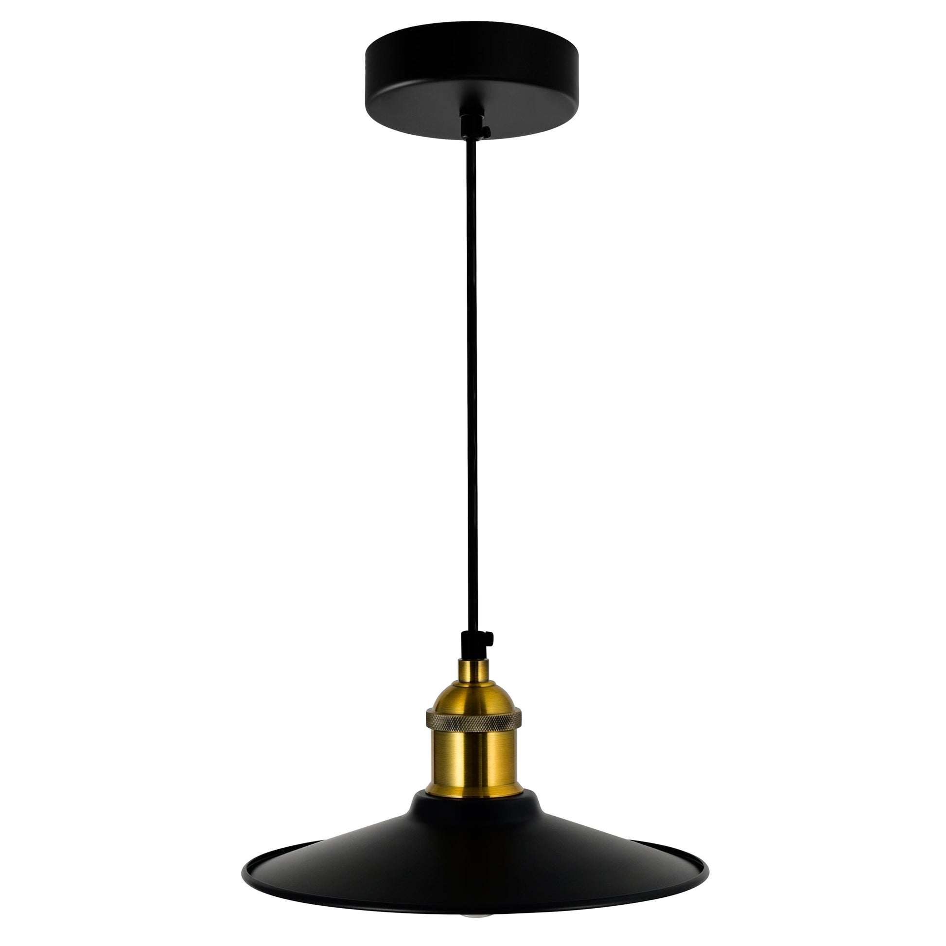 Brave 1 Light 9in Black Mini Pendant - CWI Lighting