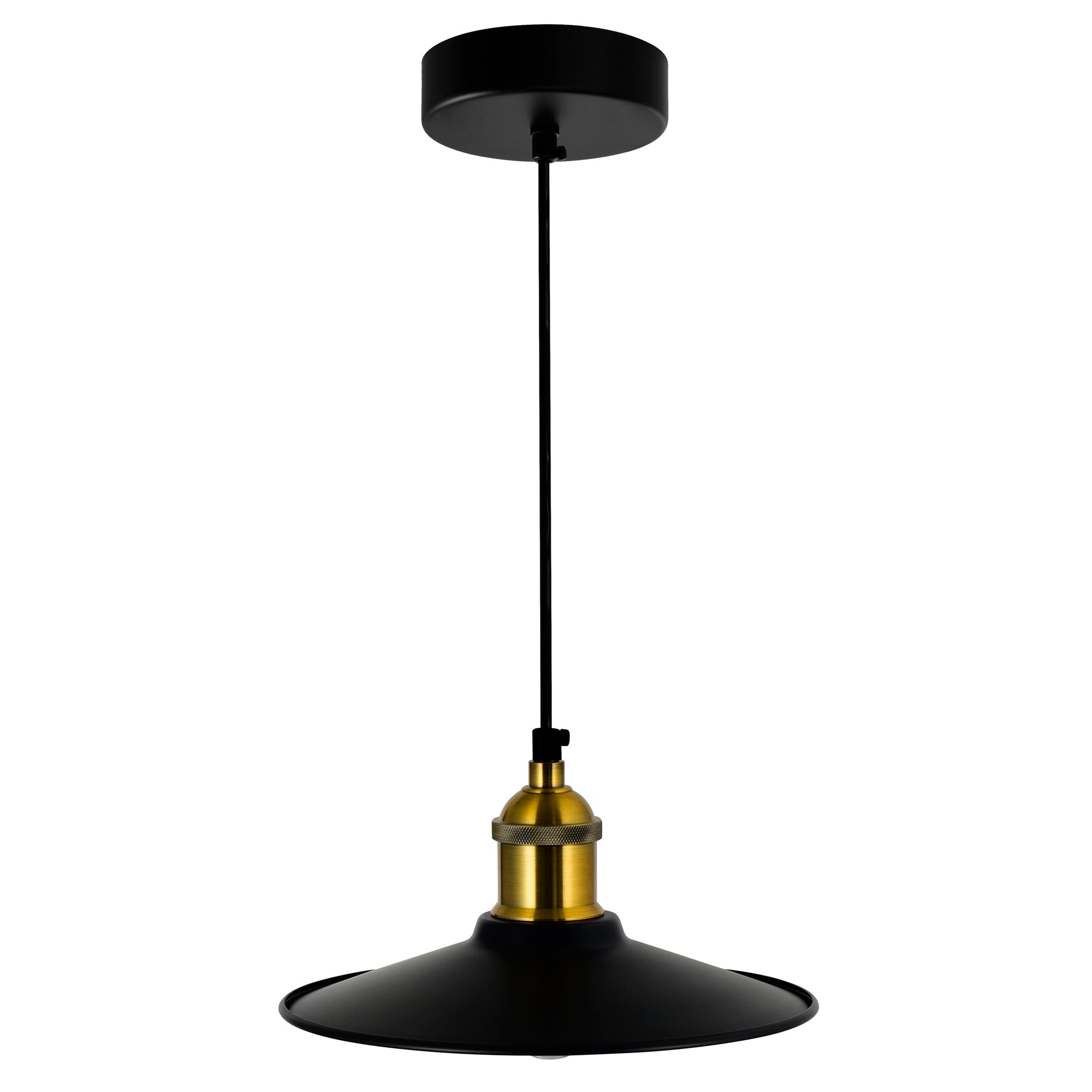 Brave 1 Light 9in Black Mini Pendant - CWI Lighting