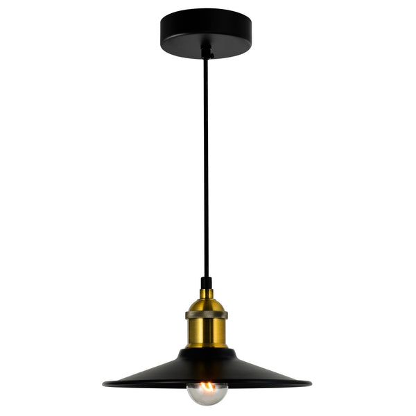 Brave 1 Light 9in Black Mini Pendant - CWI Lighting