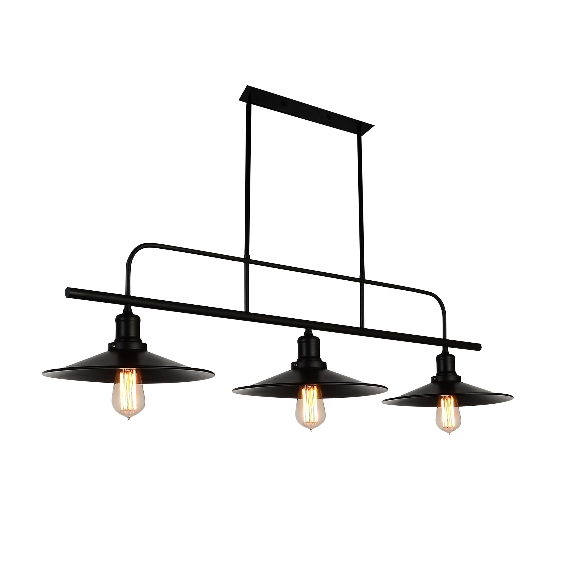 Brave 3 Light Black Island Light - CWI Lighting