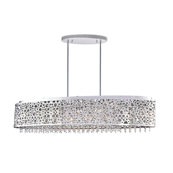 Bubbles 16 Light Drum Shade Chandelier With Chrome Finish - CWI Lighting