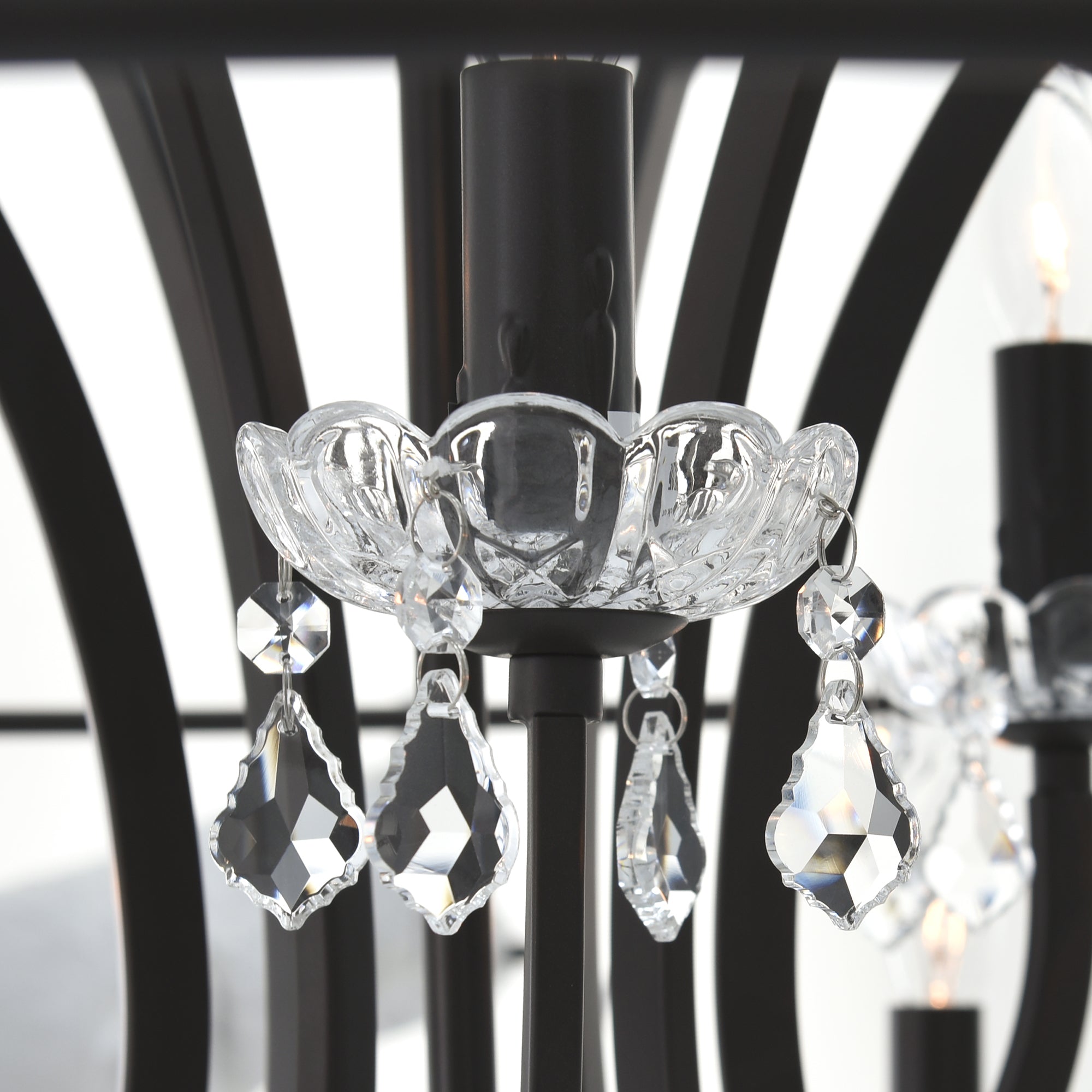 Campechia 9 Light Up Chandelier With Brown Finish - CWI Lighting