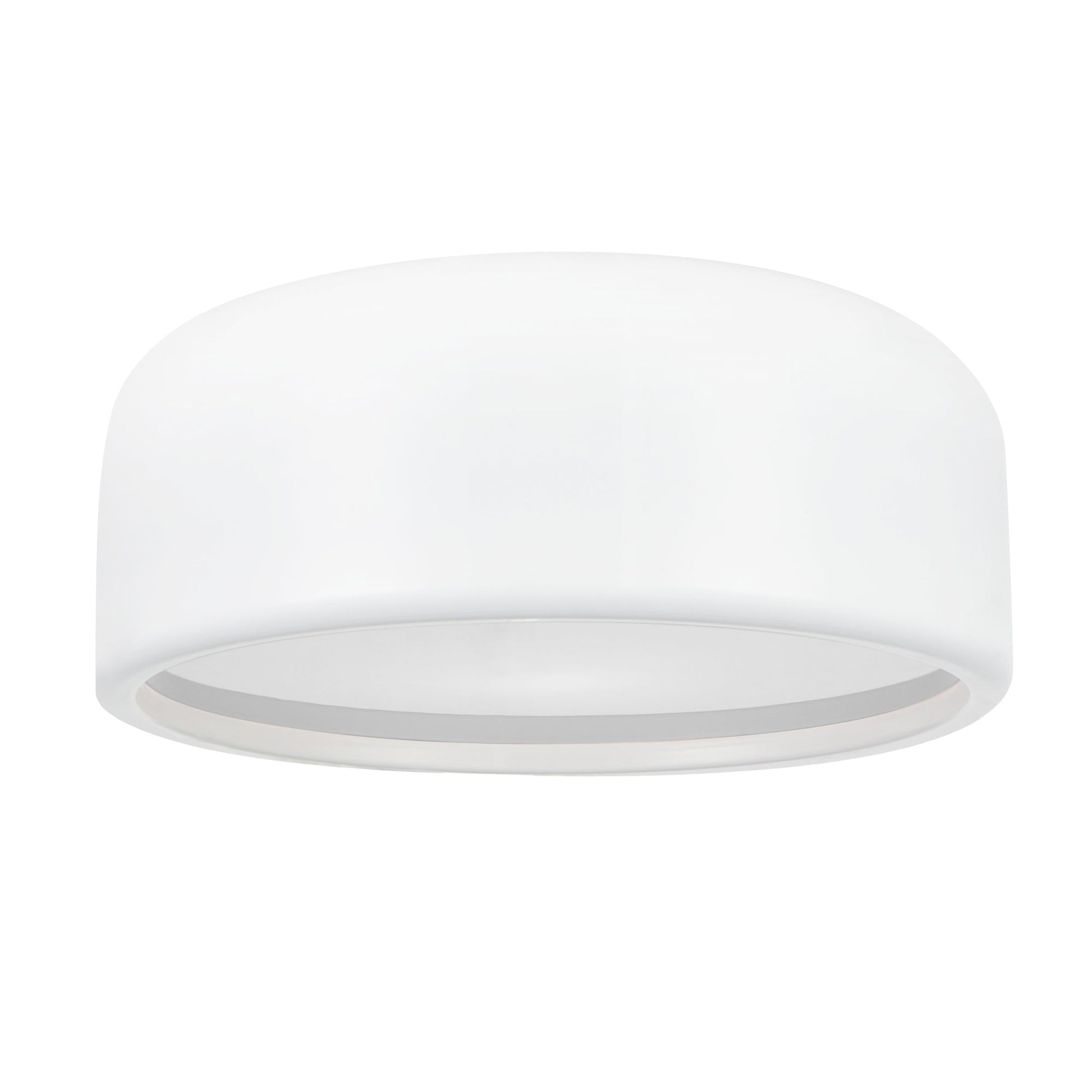 Campton 2 Light 14in White Drum Shade Flush Mount - CWI Lighting