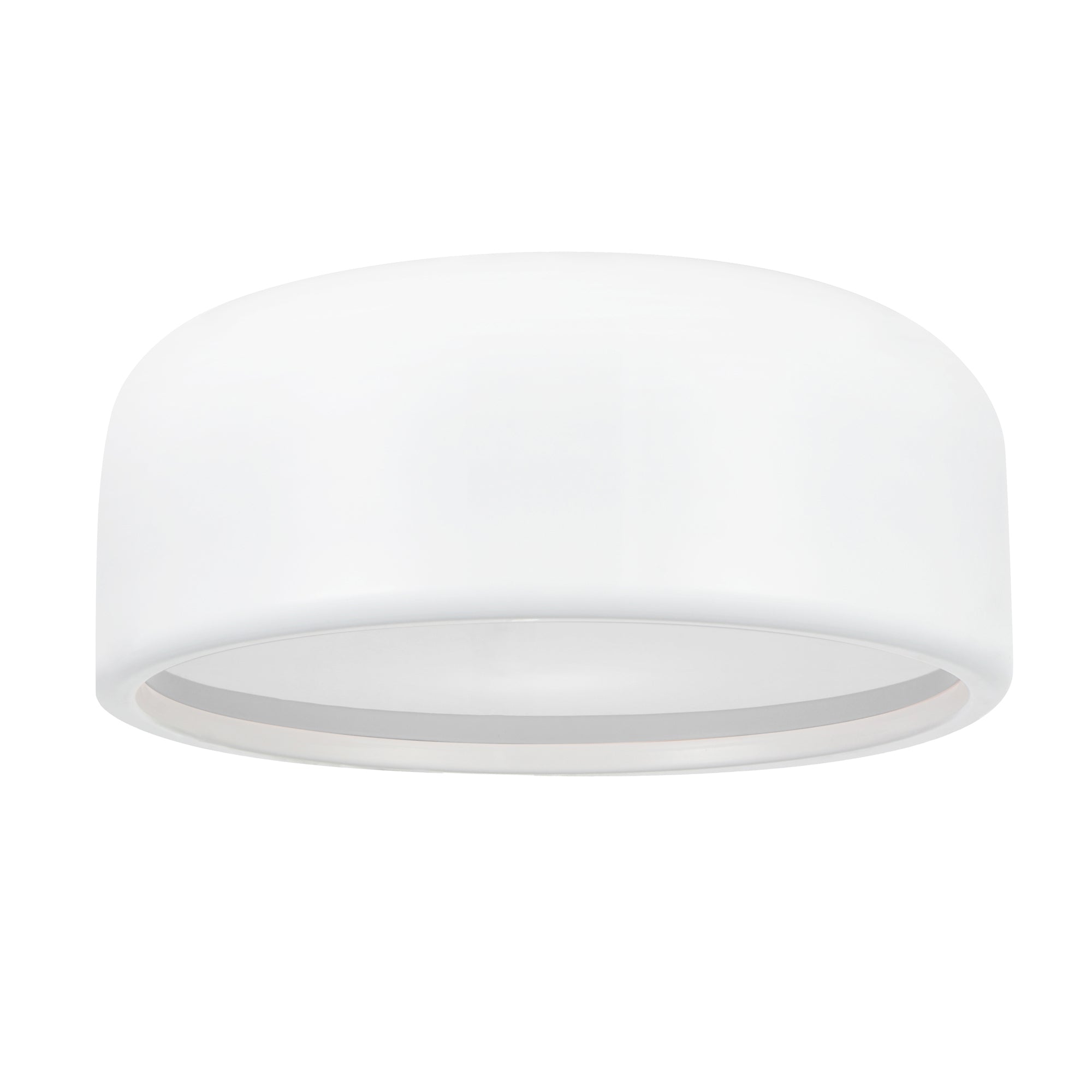 Campton 2 Light 14in White Drum Shade Flush Mount - CWI Lighting
