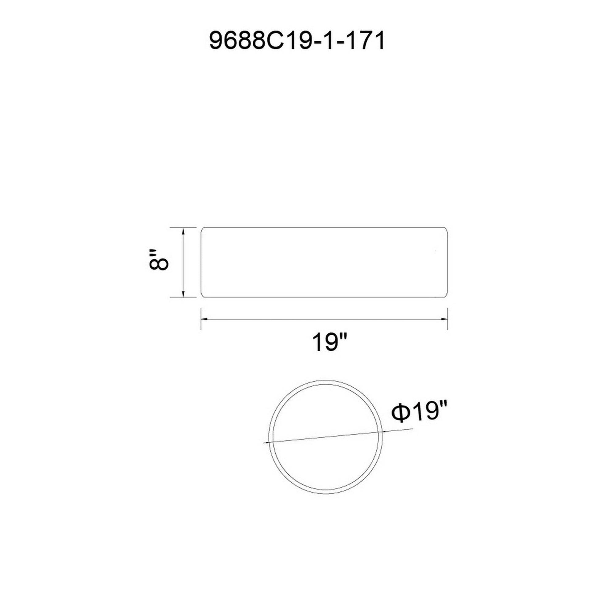 Campton 3 Light 19in Drum Shade Flush Mount - CWI Lighting