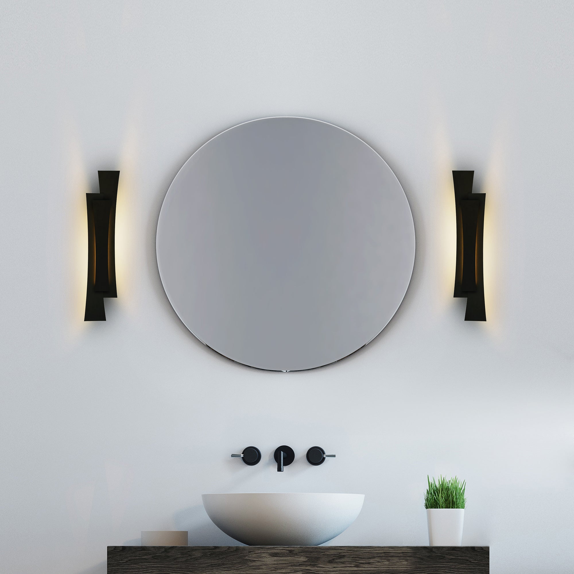 Candora Integrated LED 24in Black Vanity Light - CWI Lighting