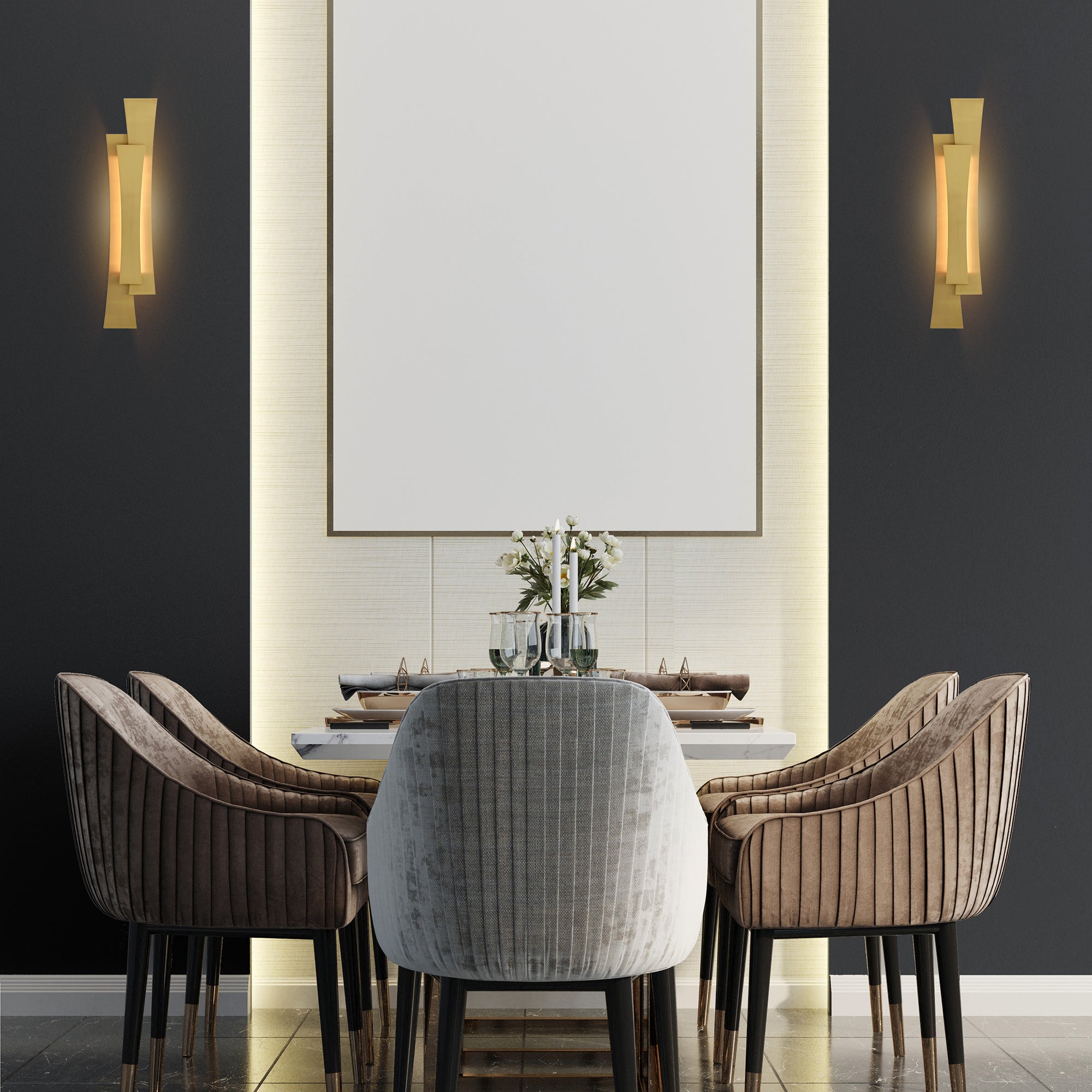 Candora Integrated LED 24in Brass Vanity Light - CWI Lighting