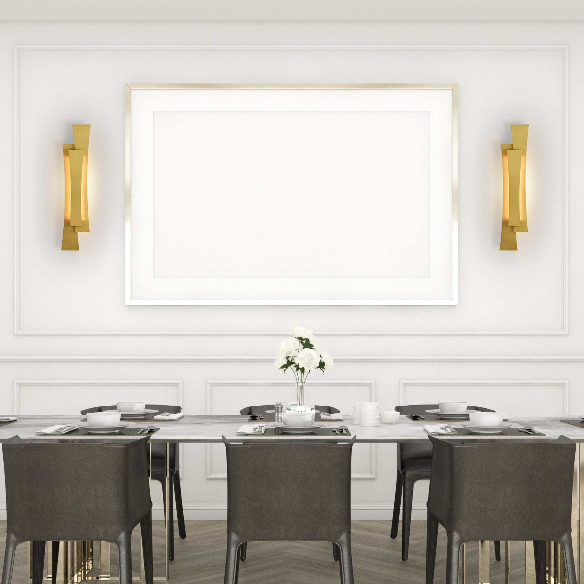 Candora Integrated LED 24in Brass Vanity Light - CWI Lighting