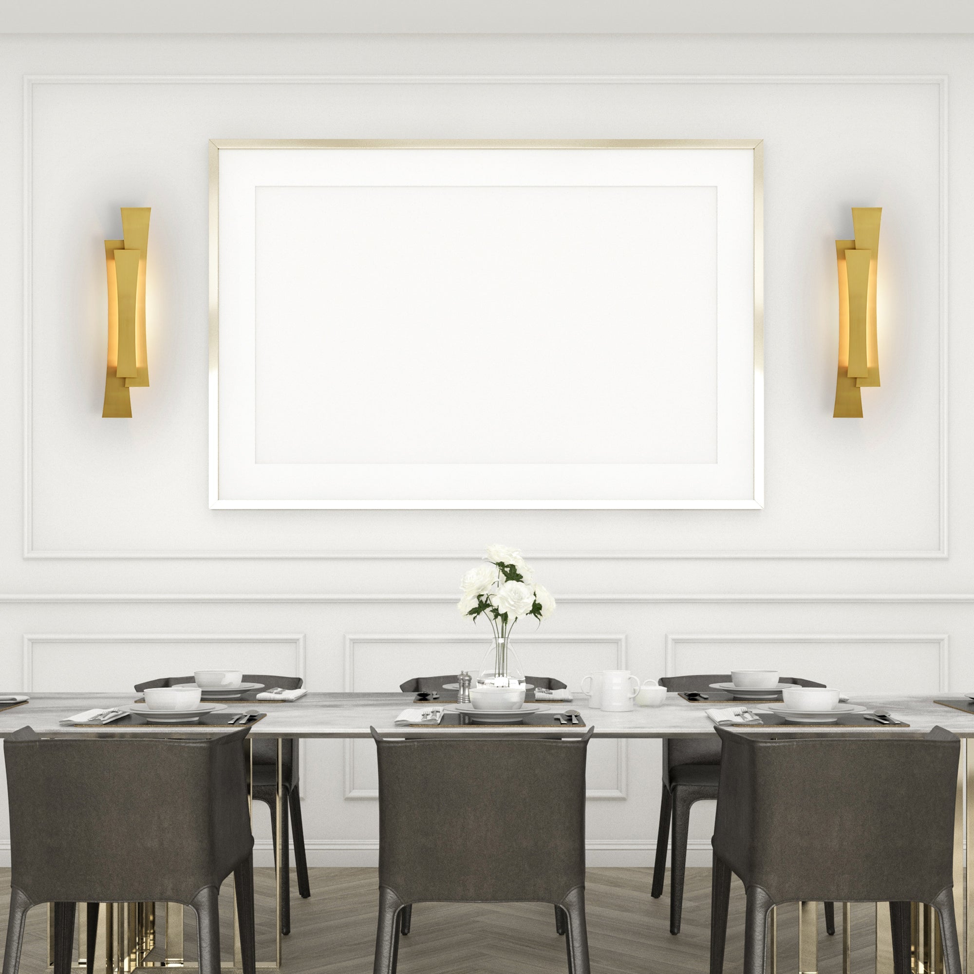 Candora Integrated LED 24in Brass Vanity Light - CWI Lighting