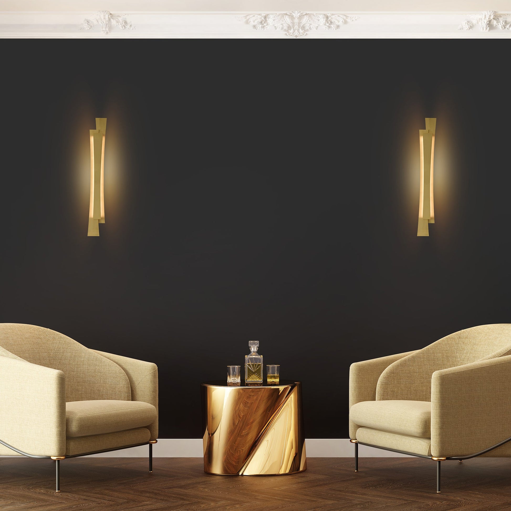 Candora Integrated LED 36in Brass Vanity Light - CWI Lighting