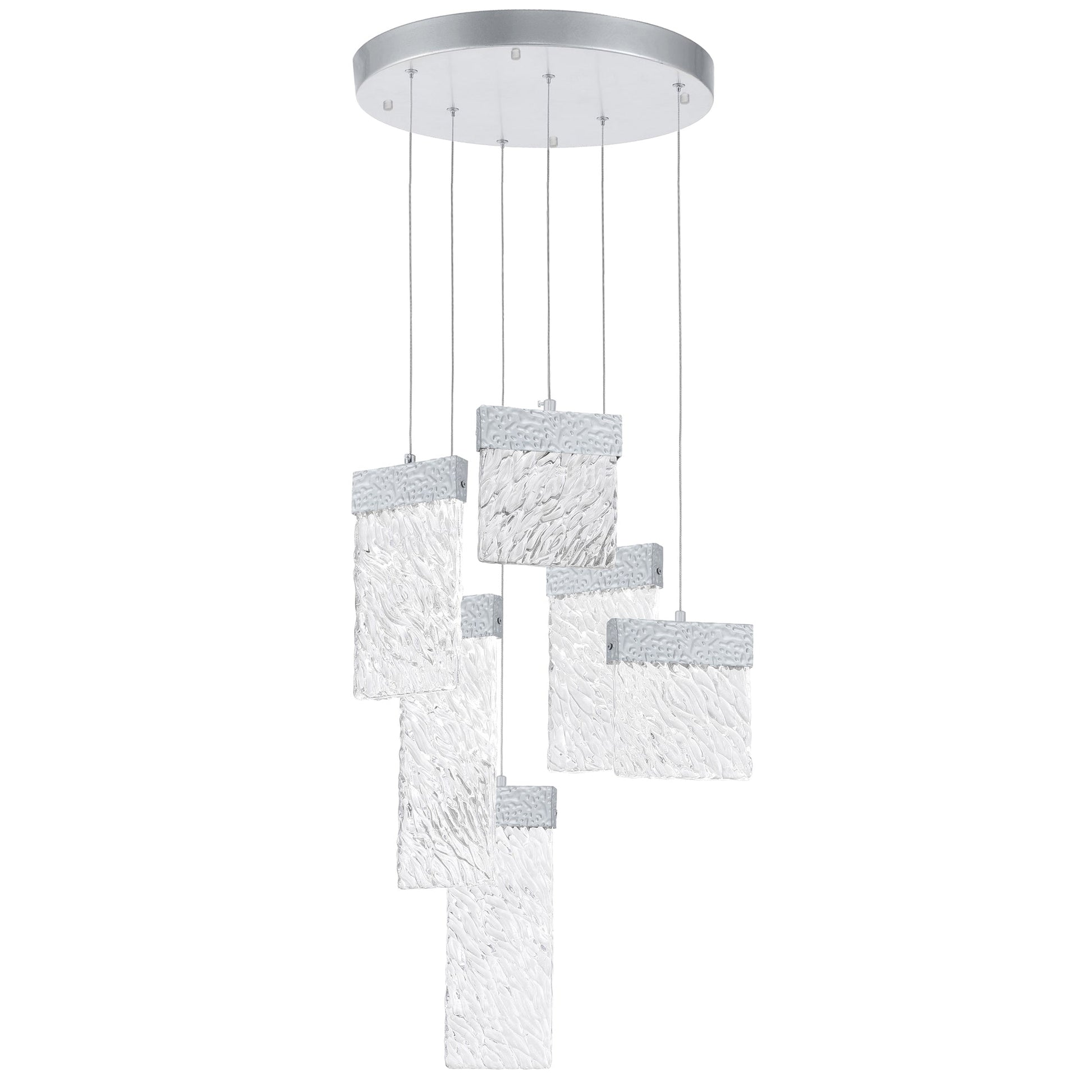 Carolina Integrated LED 16in Pewter Chandelier - CWI Lighting