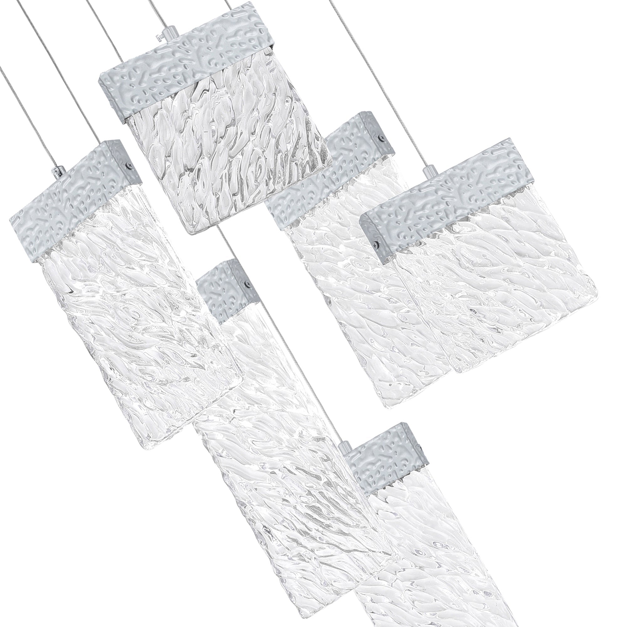 Carolina Integrated LED 16in Pewter Chandelier - CWI Lighting