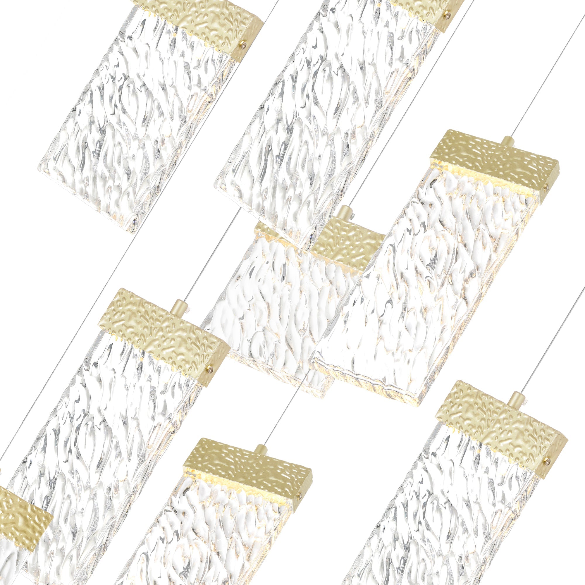 Carolina Integrated LED 20in Gold Leaf Chandelier - CWI Lighting