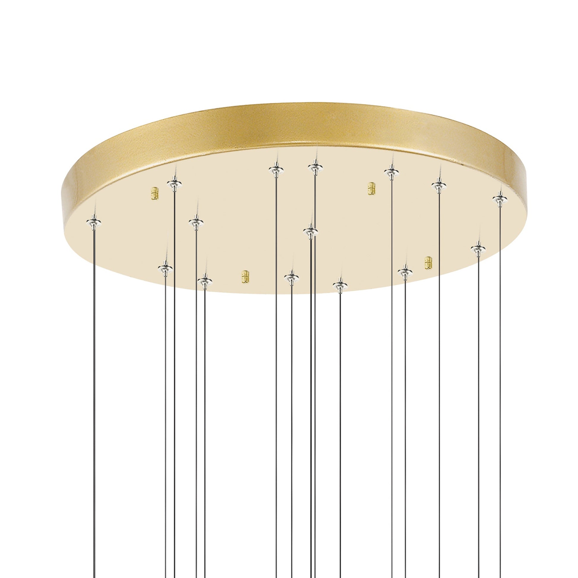 Carolina Integrated LED 32in Gold Leaf Chandelier - CWI Lighting