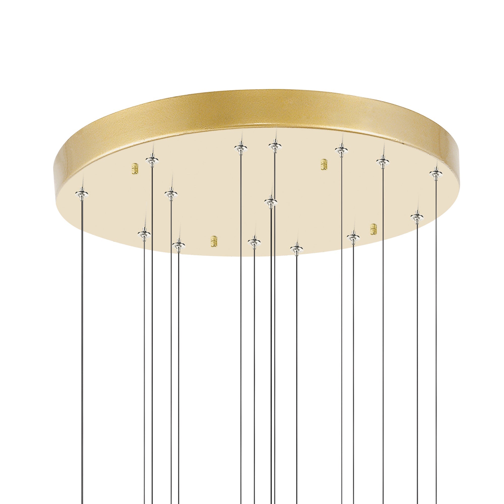 Carolina Integrated LED 32in Gold Leaf Chandelier - CWI Lighting